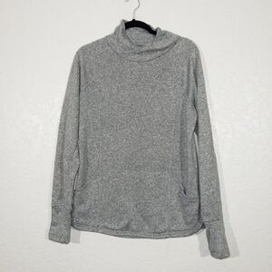 Tek Gear Gray Long Sleeve Mock Neck Sweater Size‎ Large
